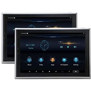 Draagbare dvd-speler voor videospelers op hoofdsteunen in auto's Auto TV Hoofdsteun Monitor IPS Touchscreen Auto Achterbank Display Videospelers HDMI Link met HD-roterend scherm (Color : 9 Inch 2 pcs