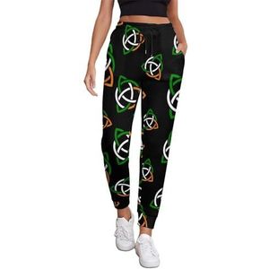 Keltische Trinity Knoop Joggingbroek Voor Vrouwen Hoge Taille Joggers Casual Lounge Broek Met Zakken Voor Workout Running