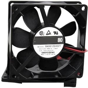 Voor SANYO voor DENKI 9A0812S4021 DC 12V 0.18A 80x80x25mm 2-draads serverkoelventilator