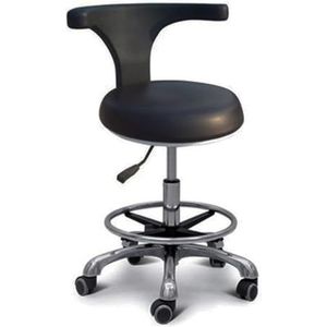 JAVPTAV Stoel medische kruk 360 ° rotatie armleuning PU lederen zadelkruk in hoogte verstelbaar comfortabele tandheelkundige assistent-kruk voor salon (B2)
