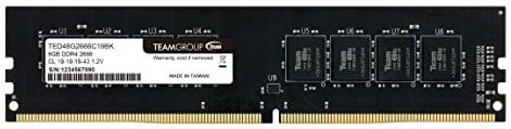 Team Group - Elite - RAM - Zwart - 1 x 8GB - 2666 MHz - DDR4 - DIMM 288 pin