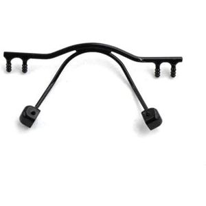 Brillenneusbrughouder van roestvrij staal, 1 stuks randloze bril neusbrugvervanging(Black)