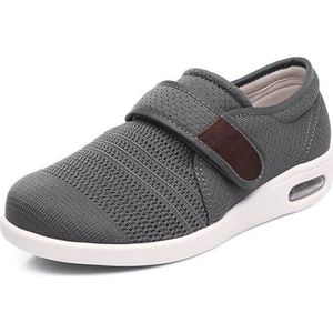 Comfortabele Casual Schoenen, Gezwollen Voeten Wandelen Oedeem Sneakers Ouderen Ademend Schoenen Comfortabele Lichtgewicht Maat Casual Schoenen(Grå,40 EU)