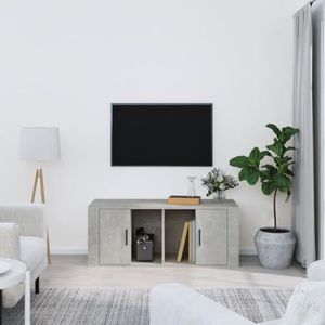 AUUIJKJF Entertainmentcentra & TV-standaards TV-meubel Beton Grijs 100x35x40 cm Engineered Houten Meubels