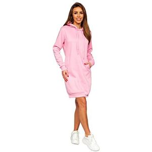 BOLF - Hoodie - Lichtroze - Sweatjurk - Oversized - Katoenmix