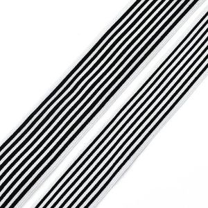 5/10 meter streep nylon elastische band decoratief lint tape kledingstuk broek ondergoed riem rubber DIY naaimateriaal accessoires-witzwart-F-50mm-10 meter