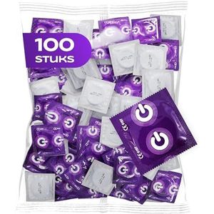 ON) Condooms Strong I 54 mm breedte I 100 stuks verpakking I Premium condooms extra sterk I dikte 0,09 mm wanddikte I Vegan condooms I Condooms voor mannen