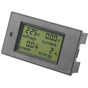 Digitale AC-meter, 100A AC 80~260V LCD-scherm Stroomspanningsvermogensmeter - KWh Watt-monitorpaneel, digitale ampèremeter Voltmeter-multimeter