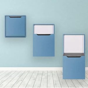 Aan de muur gemonteerde opvouwbare schoenenkruk, aan de muur gemonteerde badkamerkruk, opvouwbare kruk for de ingang, verborgen schoenenwisselkruk, hal, slaapkamer, hal, woonkamer,(Blue)