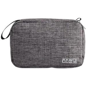 Make-up Tas Hangende Make-uptas voor Mannen en Vrouwen, Multifunctionele Reis-Organizer, Toiletartikelen, Make-up Opbergtas, Opvouwbare Make-up Tas, grijs, Eén maat