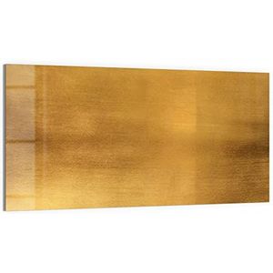 DEQORI Glazen magneetbord | 100x50 cm groot | motief ""geborsteld goudplaat"" | memobord van glas | magneetbord incl. magneten, pen & doek voor keuken & kantoor | bord magnetisch & beschrijfbaar