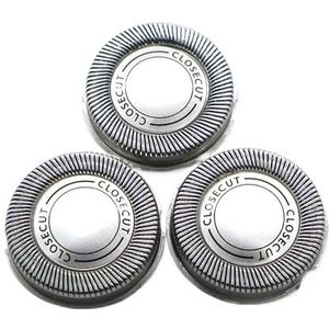 3 stuks vervangende scheerkop, compatibel voor Philips, HQ56 HQ55 HQ4+ HQ3 Reflex Plus HQ6843 HQ300 HQ64 HQ916 CloseCut scheerhoofden