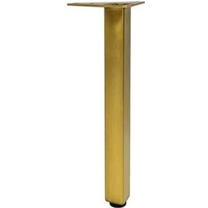 MIKFOL Badkamer kast steun benen roestvrij staal geborsteld goud dressoir benen tv-kast bank poten vierkante hardware poten salontafel poten (kleur: geborsteld goud hoogte 24 cm)
