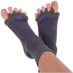 Happy Feet originele voet uitlijning sokken met scheider ANTRACIET (S)