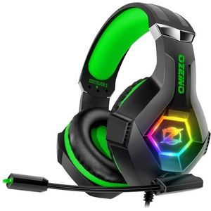 Ozeino - Gaming Headset - 3D Geluidseffecten - Ruisonderdrukking Microfoon - Zwart