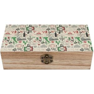 Thema Italiaanse keuken houten kist met deksel opbergdozen organiseren sieraden doos decoratieve dozen voor vrouwen mannen