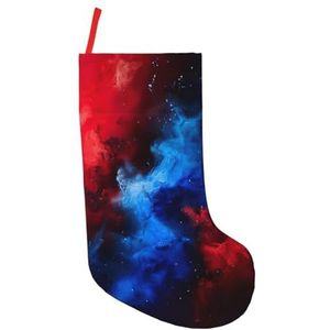 Rood Blauw Galaxy Print Kerst Kousen,Vakantie Party Decoraties