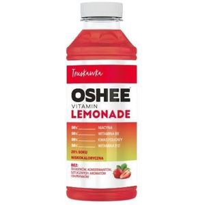 Oshee Vitamin Lemonade, Strawberry Flavour 555ml (Pack of 6) – Magnesium, Niacin, Pantothenic Acid, Vitamin B6, Folic Acid, Biotin, Vitamin B16