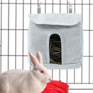 Voederhouder,Opvouwbare hooiopslag voor kleine huisdieren - S//L Hay Feeder Bag Met Haken, Cavia Hay Feeder Opslag, Duurzame Hay Feeder Opslag Voor Kleine Huisdieren Bunny Hamster Aibyks