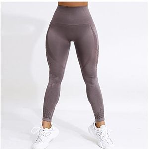 Legging Vrouwen hoge taille push up leggings naadloze fitness legging workout legging for vrouwen casual jeggings 4color Panty (Color : Purple, Size : XL)