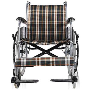 Rolstoelen Opvouwbare rolstoel Opvouwbare oude man trolley Ontwerp met vier remmen Verwijderbare en wasbare ademende pads voor gehandicapten en senioren Rolstoelen