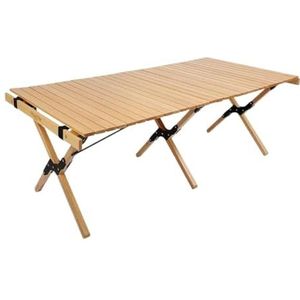 Campingtafel Picknicktafel, Beukenhout Opvouwbare Enkele Roltafel Draagbare Tafel Outdoor Campingtafel Vissersstrand Opklapbare Tafel