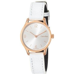 Calvin Klein dames analoog kwarts horloge met lederen armband K7V236L6