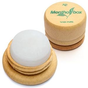 Mentholbox Mentholsteen, mentholbox, helpt migraine te verlichten, verfrissende en verkoelende menthol-macaron, voor het bestrijden van voorhoofd en nek, menthol spa-massage, zuiver kristal-menthol, 1