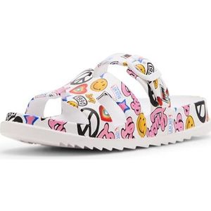 Steve Madden Spirit sandalen voor meisjes, meerkleurig, wit, meerkleurig wit., 1 Little Kid