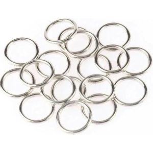 500-50 stuks plaat goud/zilver kleur cirkel CCB spacer kralen gesloten ringen oorbel hoepels voor sieraden maken doe-het-zelf kettingen armbanden-zilver-03-6mm 500 stuks