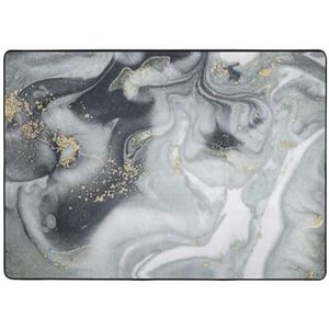 Luxe marmeren print tapijten, woonkamer vloermatten loper tapijt niet-overslaan kinderkamer mat spelen tapijt - 148 x 203 cm