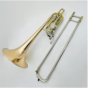 Trombone Muziekinstrument Bb/F Bastrombone Fosfor En Koper Tweekleurig Dubbelzuigertrombone-instrument Met Koffer