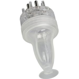 Hoofdhuidapplicatorkam, transparante balwortelkamapplicator, lekvrij voor haarverzorging (transparant wit)