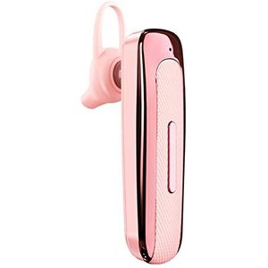 Draadloze Bluetooth-Headset, E1 Bluetooth-Hoofdtelefoon Handsfree Business-Headset Draadloze Stereo-Koptelefoon Sportoortelefoon Voor Veiligheid Rijden, Hardlopen, Sport En Zaken(Roze)