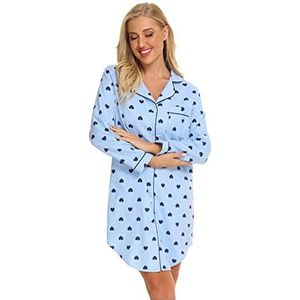 Misscoo - Flanellen Nachtshirt - Geruite Print - Lange Mouw - Dames