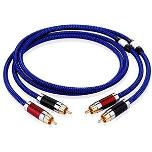 De platenspeler naar de platenspeler 1 Pair RCA Audio Cable 2 RCA To 2 RCA Interconnect Cable High-Performance HIFI Stereo RCA Cable For DVD CD DAC Amplifier Audio(Size:5m) (Size : 1m)