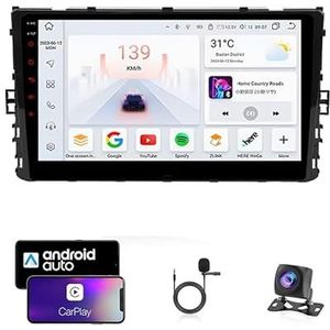 9 Inch Autoradio Compatibel voor VW Universal 2017-2019 met GPS Navigatie CarPlay Android Auto Acht-Core 4G Bluetooth WiFi MirrorLink Stuurwiel Afstandsbediening(T4 8 Core 4G+Wifi 4G+64G)