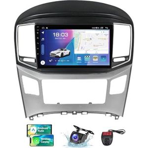 Android 13 QLED Autoradio voor Hyundai H1 II 2 TQ 2015-2021 - Ingebouwde DSP/Carplay/Android Auto - Camera + DVR - 9 inch 2 Din - Stuurbediening - FM AM RDS DAB Radio - BT 5.0(NF-3)