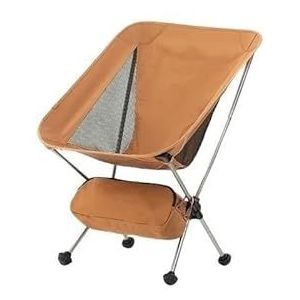 Lichtgewicht viskruk, draagbare klapstoel, visstoel met verstelbare poten, opvouwbare campingstoel met gaasrug en schouderband (Color : Yellow-S)