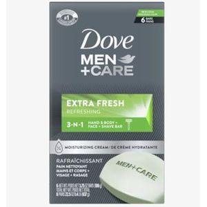 Dove Mannen+Care Lichaam en Gezicht Bar, Extra Verse 4 Oz, 6 Bar door Dove