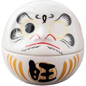 S-JIANG Daruma Poppen Japanse geluksbrengers cadeau, porseleinen verzamelstandbeeld wiebelende pop beeldje bureaudecoratie