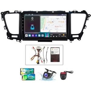 Android 13 Autoradio 2 DIN Compatibel met Kia Carnival 3 YP 2014-2021 9 Inch Touchscreen Carplay en Android Auto met Bluetooth 5.0/FM RDS/Bediening op het stuur/Achteruitrijcamera(A,NF-3)
