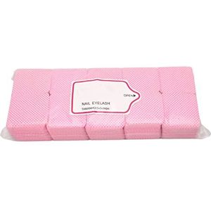 Lijmreinigingspad , katoenroze 1000 stuks huidvriendelijke pluisvrije nageldoekjes voor schoonheidsspecialiste voor thuisnagelsalon