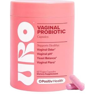 O Positiv URO Probiotic 60 capsules voor vrouwelijke hygiëne, glutenvrij, veganistisch, pH-gebalanceerd
