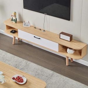 Tv-meubel, Tv-kast Met Veel Opbergruimte, Tv-lowboard, TV-Eenheid Entertainmentcentrum, Center Media Console TV Cabinet Voor Woonkamer, Eetkamer En Slaapkamer(Brown,100cm/39.4in)