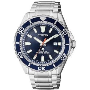 Citizen BN0191-80L Analoog herenhorloge op zonne-energie met roestvrijstalen armband, zilver, Eén maat, armband