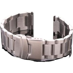 LQXHZ Horlogeband van roestvrij staal, armband voor dames en heren, metalen armband, schakelarmband, 18 mm, 20 mm, 22 mm, 24 mm, accessoires zilver, roségoud, zwart, 20mm, Agaat