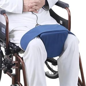 SAYEYBU Wedge Knee Separator with Gel Packs, Split Leg Fixation Straps, Wheelchair Knee Position Pillow with Adjustable straps for Recovery from Hip Abduction Surgery,Blauw