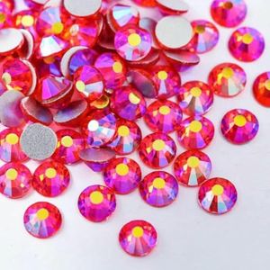 Glitter Non Hotfix Strass Kristal Strass стразы Nail Art Kristallen Flatback Edelstenen 네일파츠 voor costura Nail Charms uñas-Orange AB-SS6-1440pcs