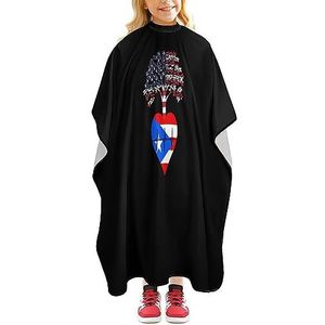 Puerto Rico US Root Heartbeat kapperscape antistatische kapperscape wasbaar kapperscape voor kapsalon salon accessoires verven 140 x 168 cm